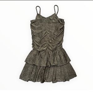 NWT Flowers by Zoe brand gold dress